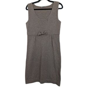 Blumelange Cashmere Sleeveless Scoopneck Fitted Mini Dress Sz 2 Made in Italy